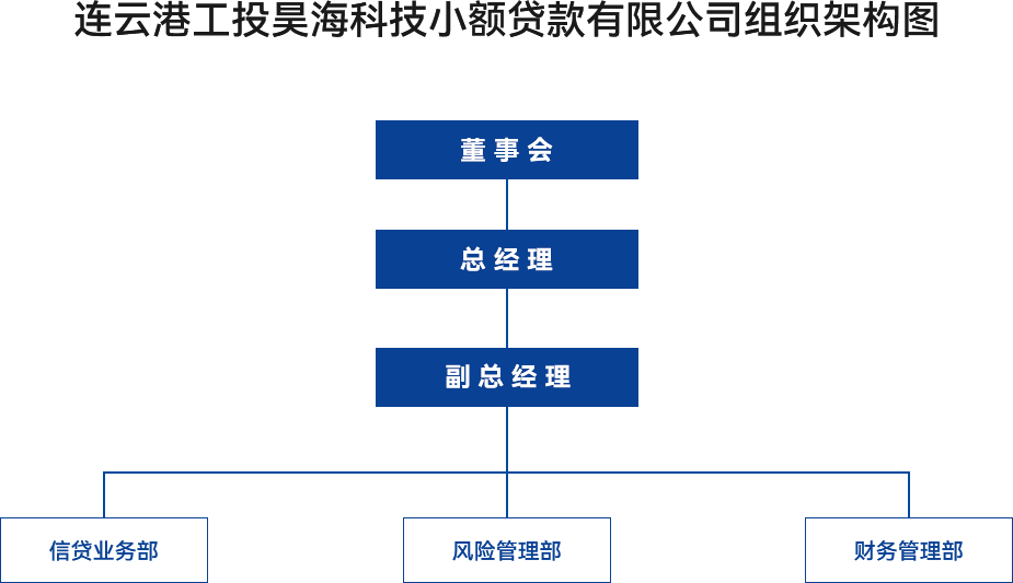 金融板塊-連云港工投昊?？萍夹☆~貸款有限公司組織架構(gòu)圖